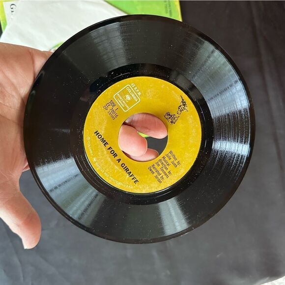 Vintage 1968 Read-along Home for a Giraffe 45 vinyl Record and Book Set - Picture 4 of 10